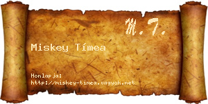Miskey Tímea névjegykártya